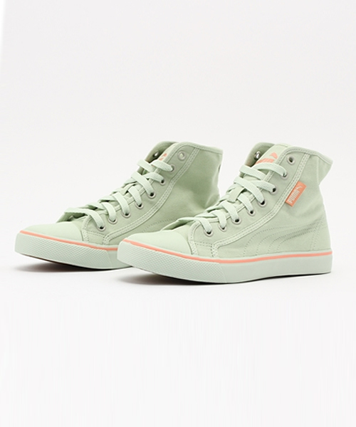 PUMA（プーマ）の「プーマストリートボーラー ミッド（スニーカー・メンズ・ネイビー/ピンク/グリーン・23.0cm/25.0cm/26.0cm/25.5cm/22.5cm/28.0cm/27.5cm/24.5cm/26.5cm/24.0cm/27.0cm/23.5cm/28.5cm）」の2枚目の写真