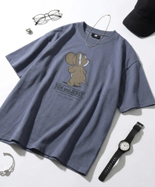 Tom&Jerry(トムアンドジェリー)の「2026SS Tom&Jerry/トムとジェリー オーバーサイズ ヴィンテージライクプリント ラグラン 半袖Tシャツ レディース メンズ(Tシャツ/カットソー・レディース・スミクロ/ブラック系その他/ブラック系その他2/アイボリー/ホワイト系その他2/ブルーグレー/ピンク/ホワイト系その他・M/LL/L)」の8枚目の写真