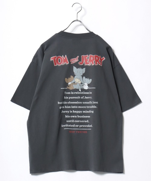 Tom&Jerry(トムアンドジェリー)の「2026SS Tom&Jerry/トムとジェリー オーバーサイズ ヴィンテージライクプリント ラグラン 半袖Tシャツ レディース メンズ(Tシャツ/カットソー・レディース・スミクロ/ブラック系その他/ブラック系その他2/アイボリー/ホワイト系その他2/ブルーグレー/ピンク/ホワイト系その他・M/LL/L)」の16枚目の写真