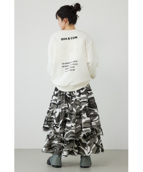 RODEO CROWNS WIDE BOWL（ロデオクラウンズワイドボウル）の「CAMOランダムティアードスカート（スカート・レディース・ブラック系その他/カモフラージュ・FREE）」の7枚目の写真