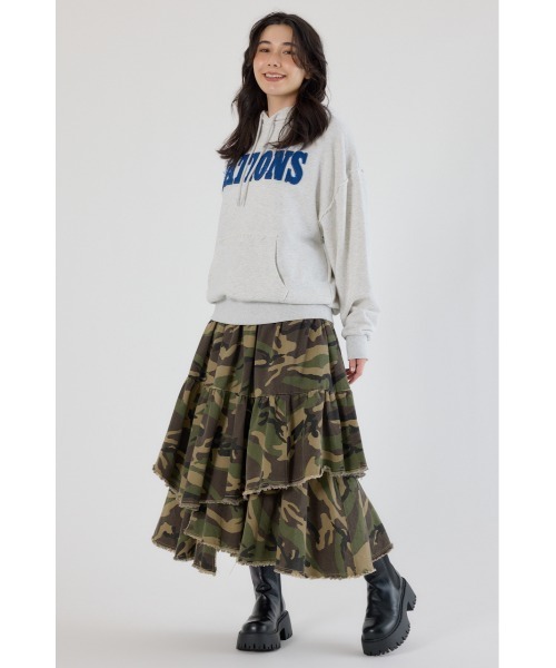 RODEO CROWNS WIDE BOWL（ロデオクラウンズワイドボウル）の「CAMOランダムティアードスカート（スカート・レディース・ブラック系その他/カモフラージュ・FREE）」の11枚目の写真