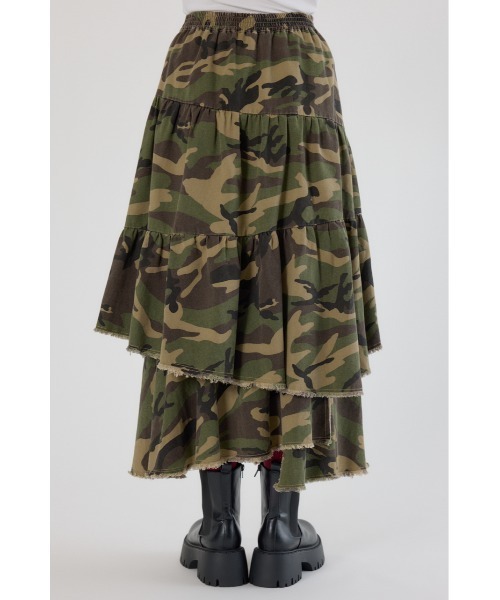 RODEO CROWNS WIDE BOWL（ロデオクラウンズワイドボウル）の「CAMOランダムティアードスカート（スカート・レディース・ブラック系その他/カモフラージュ・FREE）」の15枚目の写真