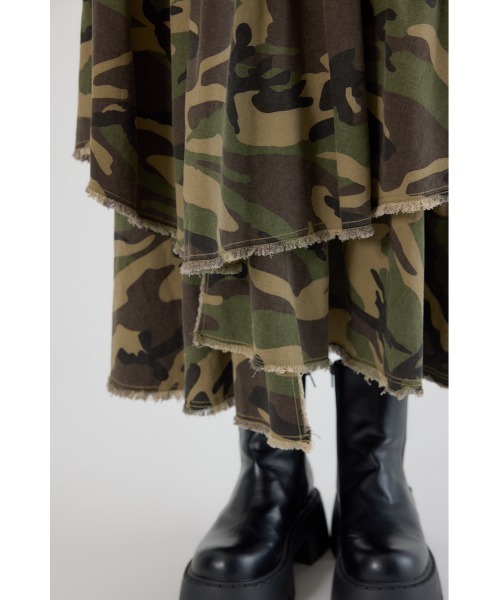 RODEO CROWNS WIDE BOWL（ロデオクラウンズワイドボウル）の「CAMOランダムティアードスカート（スカート・レディース・ブラック系その他/カモフラージュ・FREE）」の17枚目の写真