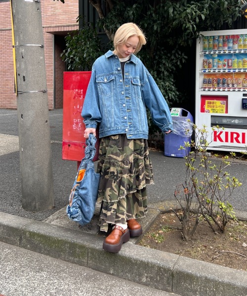 RODEO CROWNS WIDE BOWL(ロデオクラウンズワイドボウル)の「CAMOランダムティアードスカート(スカート・レディース・ブラック系その他/カモフラージュ・FREE)」の19枚目の写真