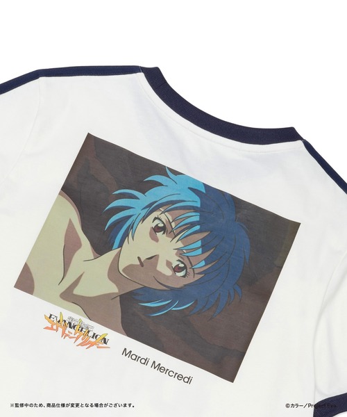 Mardi Mercredi(マルディメクルディ)の「RINGER TSHIRT FLOWERMARDI EVA REI(Tシャツ/カットソー・レディース・アイボリー・FREE)」の5枚目の写真