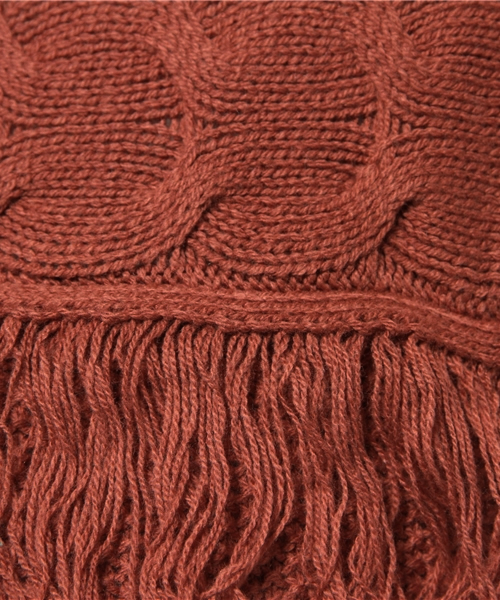 mystic（ミスティック）の「【mystic】フリンジ切替ニットプルオーバー（ニット/セーター・レディース・アイボリー/キャメル/レンガ/ブラック/チャコールグレー・ﾌﾘ-）」の15枚目の写真