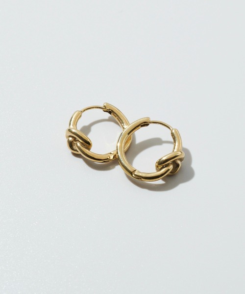 GOLDY（ゴールディ）の「【金属アレルギー軽減】ノット フープ ワンタッチ ステンレス ピアス（ピアス（両耳用）・レディース・シルバー/ゴールド・FREE）」の12枚目の写真