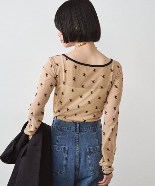 LOUNGEDRESS（ラウンジドレス）の「モノグラムシアープルオーバー（Tシャツ/カットソー・レディース・ベージュ/ブラック・FREE）」の21枚目の写真