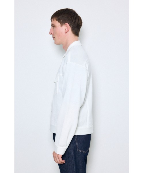 AZUL by moussy(アズールバイマウジー)の「3rdタイプニットジャケット 春服 秋服(ブルゾン・メンズ・ライトブラック/ダークカーキ/オフホワイト・LARGE/MEDIUM/X-LARGE)」の9枚目の写真