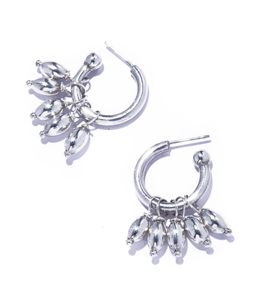 quip queint（クイップクエイント）の「【quip queint】germe hoop pierce/ジェルム フープ ピアス QU240（ピアス（両耳用）・レディース・シルバー・FREE）」の2枚目の写真