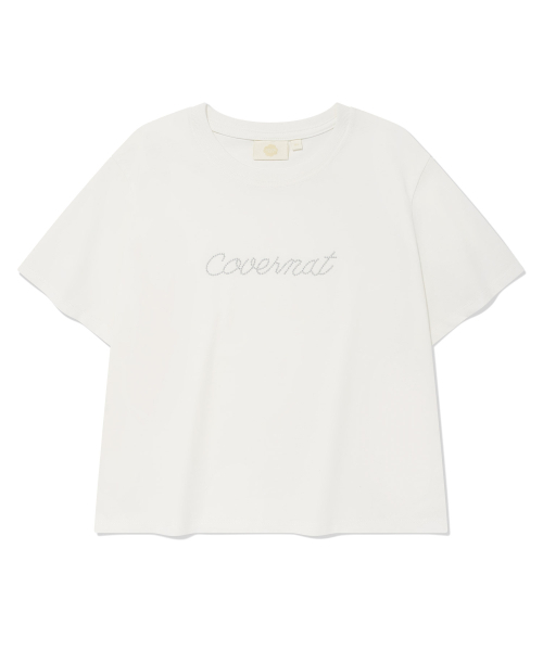 COVERNAT WOMAN(カバーナットウーマン)の「ウーマンホットフィックスロゴTシャツホワイト(Tシャツ/カットソー・レディース・その他・WS/WM)」の2枚目の写真