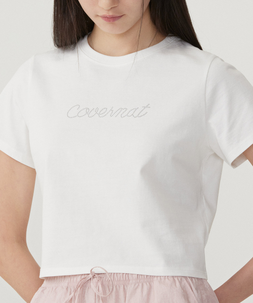 COVERNAT WOMAN(カバーナットウーマン)の「ウーマンホットフィックスロゴTシャツホワイト(Tシャツ/カットソー・レディース・その他・WS/WM)」の7枚目の写真