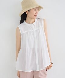 《WEB限定アイテム》ガーゼノースリーブブラウス