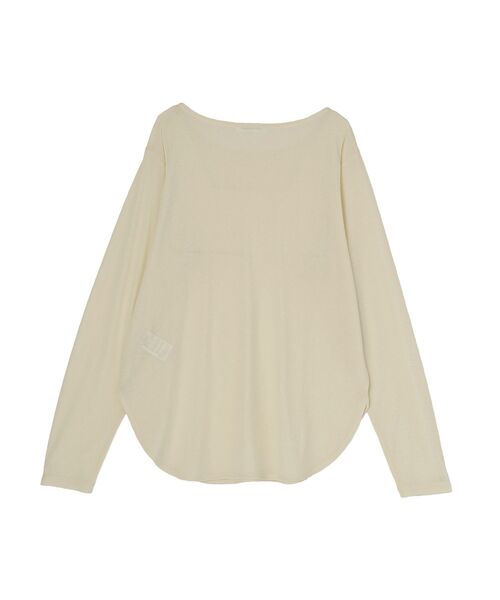 AMERICAN HOLIC（アメリカンホリック）の「ラウンドカットシアープルオーバー（Tシャツ/カットソー・レディース・チャコールグレー/オフホワイト/グレイッシュベージュ/ライトイエロー・FREE）」の22枚目の写真