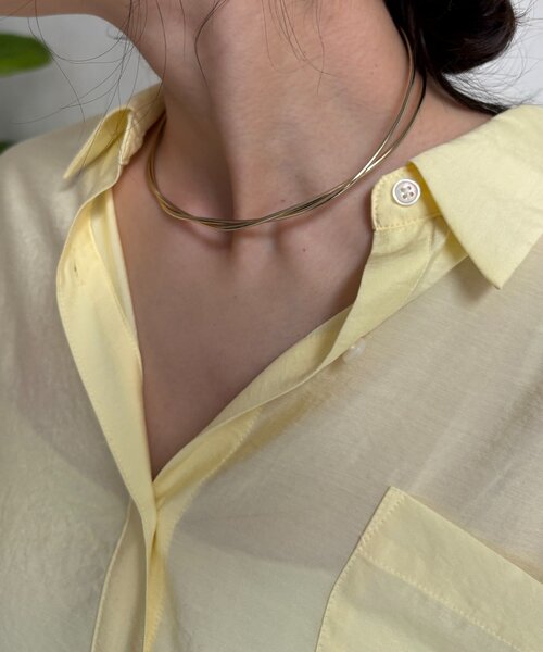 DouDou（ドゥドゥ）の「ウェーブリングチョーカー（ネックレス・レディース・ゴールド/シルバー・FREE）」の6枚目の写真
