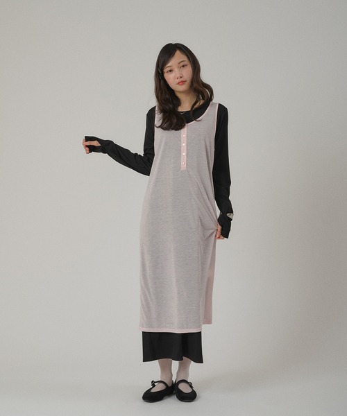 MUHET(ミュエータ)の「【set item】sheer layered one-piece / シアーレイヤードワンピースセット(ワンピース・レディース・ブラウン/ブラック/グレー・FREE)」の17枚目の写真