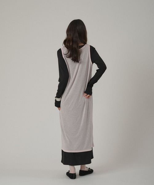 MUHET(ミュエータ)の「【set item】sheer layered one-piece / シアーレイヤードワンピースセット(ワンピース・レディース・ブラウン/ブラック/グレー・FREE)」の20枚目の写真
