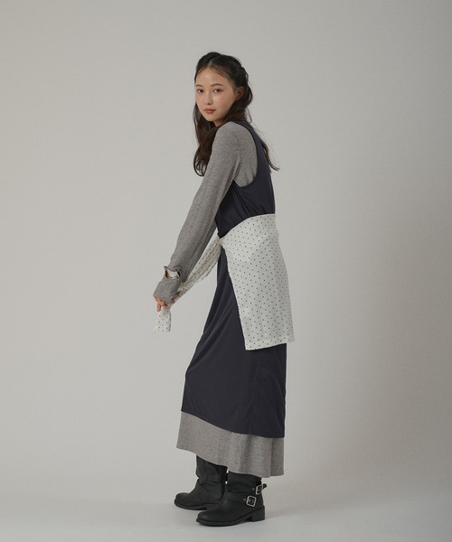 MUHET(ミュエータ)の「【set item】sheer layered one-piece / シアーレイヤードワンピースセット(ワンピース・レディース・ブラウン/ブラック/グレー・FREE)」の7枚目の写真