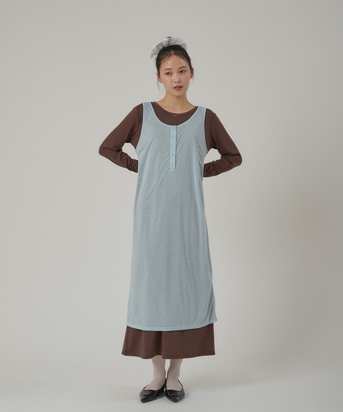MUHET(ミュエータ)の「【set item】sheer layered one-piece / シアーレイヤードワンピースセット(ワンピース・レディース・ブラウン/ブラック/グレー・FREE)」の11枚目の写真