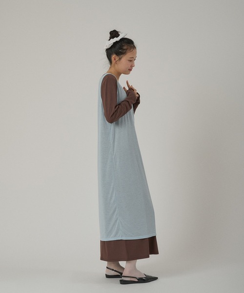 MUHET(ミュエータ)の「【set item】sheer layered one-piece / シアーレイヤードワンピースセット(ワンピース・レディース・ブラウン/ブラック/グレー・FREE)」の13枚目の写真