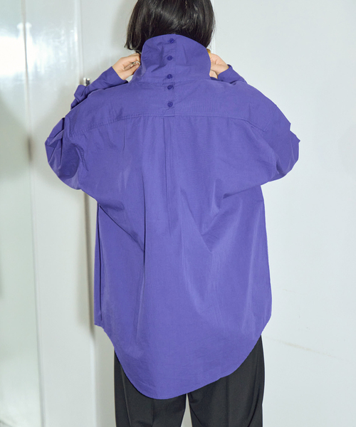 SEEALL（シーオール）の「SEEALL FENCING SHIRTS SAU63 SH383：シャツ（シャツ/ブラウス・レディース・ブルー・46）」の2枚目の写真