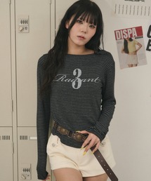 DISPARK/【26年春新作】ボーダーグラフィックトップ