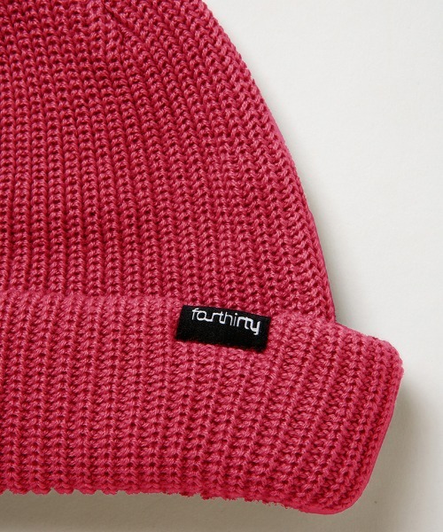 430（フォーサーティ）の「mko13561- SHORT NEON BIENIE ショートビーニー(26-110)（ニットキャップ/ビーニー・メンズ・パープル/オレンジ/ブラック/ピンク/ブラウン・FREE）」の7枚目の写真