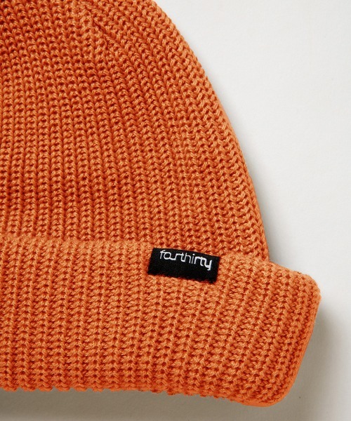 430（フォーサーティ）の「mko13561- SHORT NEON BIENIE ショートビーニー(26-110)（ニットキャップ/ビーニー・メンズ・パープル/オレンジ/ブラック/ピンク/ブラウン・FREE）」の8枚目の写真