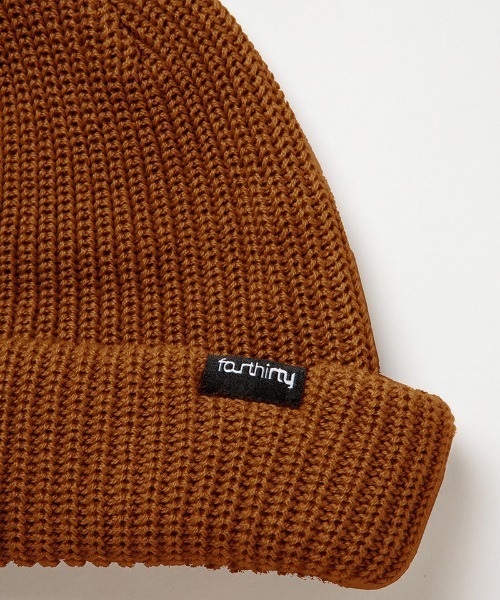 430（フォーサーティ）の「mko13561- SHORT NEON BIENIE ショートビーニー(26-110)（ニットキャップ/ビーニー・メンズ・パープル/オレンジ/ブラック/ピンク/ブラウン・FREE）」の9枚目の写真