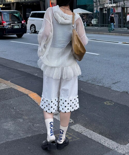 CIAOPANIC(チャオパニック)の「(ドット/チェック)2WAYロールアップハーフパンツ(その他パンツ・レディース・ピンク/ベージュ/ネイビー/ホワイト・ONE SIZE)」の13枚目の写真