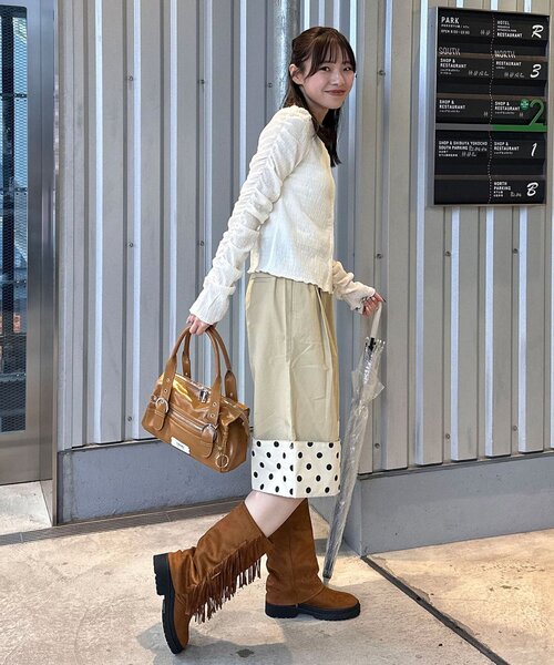 CIAOPANIC(チャオパニック)の「(ドット/チェック)2WAYロールアップハーフパンツ(その他パンツ・レディース・ピンク/ベージュ/ネイビー/ホワイト・ONE SIZE)」の18枚目の写真