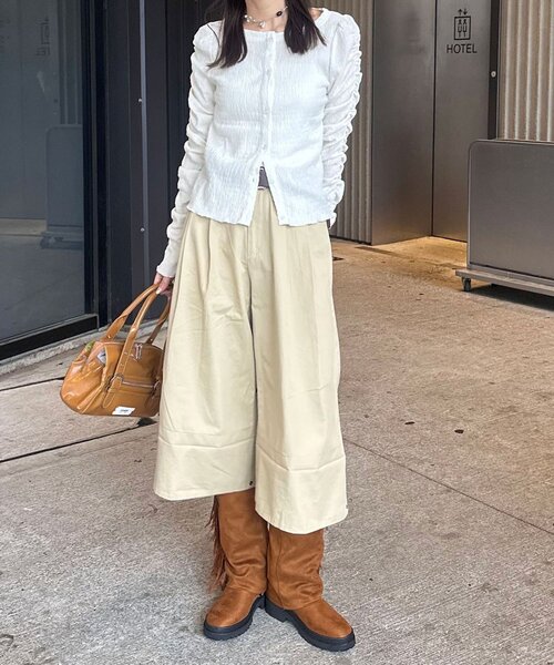 CIAOPANIC(チャオパニック)の「(ドット/チェック)2WAYロールアップハーフパンツ(その他パンツ・レディース・ピンク/ベージュ/ネイビー/ホワイト・ONE SIZE)」の19枚目の写真