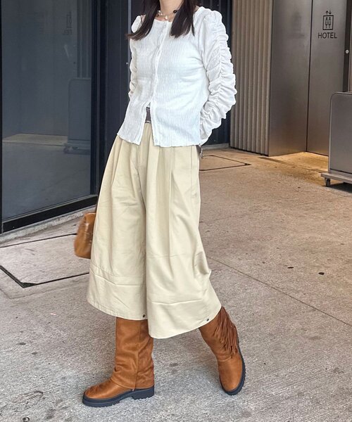 CIAOPANIC(チャオパニック)の「(ドット/チェック)2WAYロールアップハーフパンツ(その他パンツ・レディース・ピンク/ベージュ/ネイビー/ホワイト・ONE SIZE)」の20枚目の写真