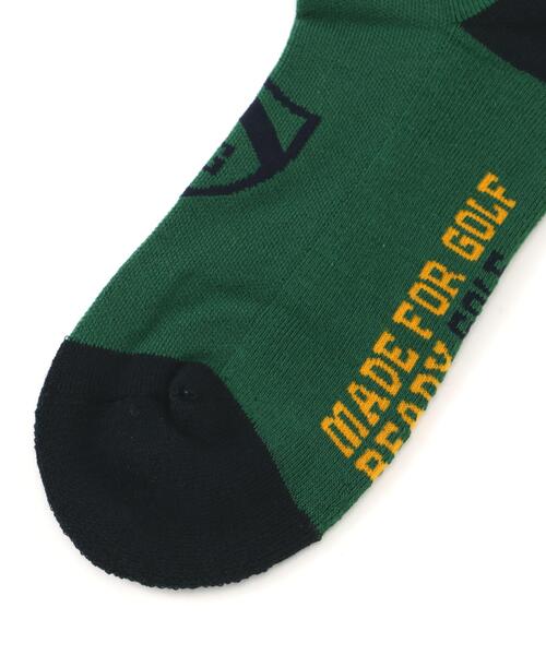 PEARLY GATES（パーリーゲイツ）の「エンブレムアンクルソックス (MENS)（ソックス/靴下・メンズ・ホワイト/グリーン/ネイビー・FREE）」の5枚目の写真