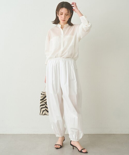 Whim Gazette（ウィムガゼット）の「タイプライターバレルパンツ（その他パンツ・レディース・ベージュ/オフホワイト・FREE）」の19枚目の写真