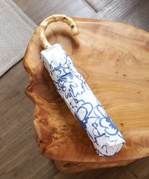 FUNALIVE | 大花柄バンブーハンドル折りたたみ日傘(折りたたみ傘)