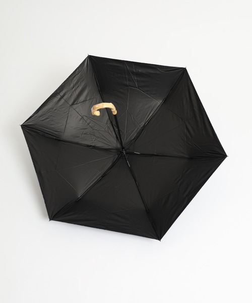 FUNALIVE（ファンアライブ）の「大花柄バンブーハンドル折りたたみ日傘（折りたたみ傘・レディース・イエロー/ブラック/アイボリー・FREE）」の19枚目の写真