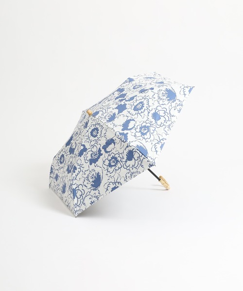 FUNALIVE（ファンアライブ）の「大花柄バンブーハンドル折りたたみ日傘（折りたたみ傘・レディース・イエロー/ブラック/アイボリー・FREE）」の8枚目の写真