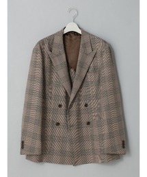 SUIT SQUARE | GOOVI／ダブルブレストジャケット／SUPER100'sウール×シルク／カラープレイド(スーツジャケット)