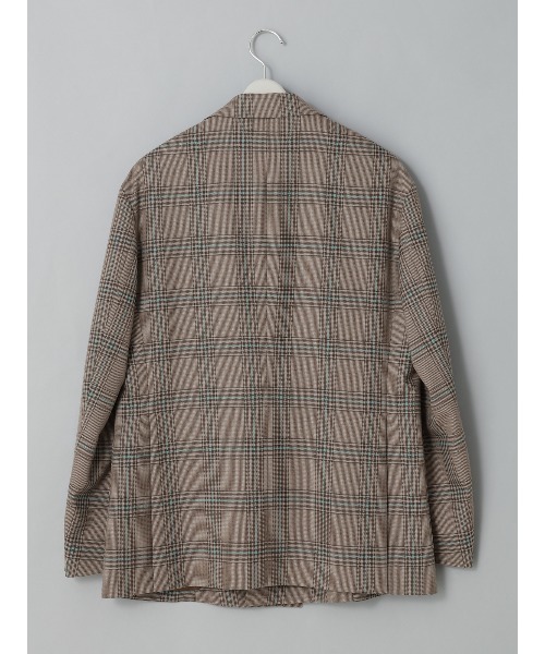 GOOVI（グービ）の「GOOVI／ダブルブレストジャケット／SUPER100'sウール×シルク／カラープレイド（スーツジャケット・メンズ・ベージュ・3/2/1）」の8枚目の写真