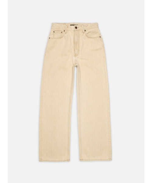 Nudie Jeans(ヌーディージーンズ)の「Nudie Jeans/ヌーディージーンズ Clean Eileen / ワイドストレートジーンズ / Pale Sun / レングス30(デニムパンツ・レディース・アイボリー系・25/26/27/28)」の1枚目の写真