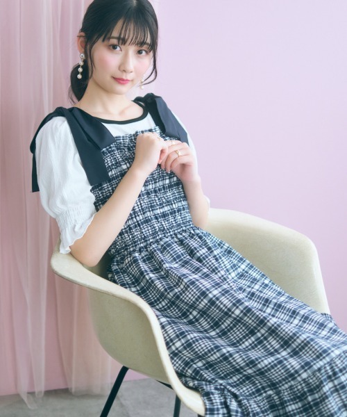 marun(マルン)の「<大きいサイズ>キャンディースリーブ風デザインカットソー marun(Tシャツ/カットソー・レディース・ミント/オフホワイト・L/LL/3L/4L/5L)」の11枚目の写真