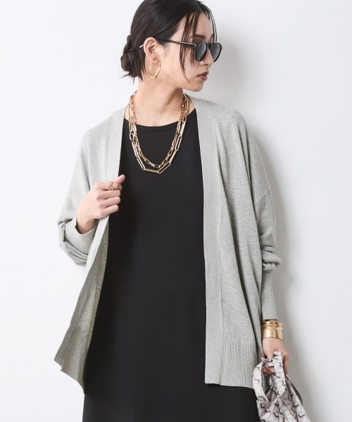 CHIC STYLE(シックスタイル)の「モダール綿ニットカーディガン<大きいサイズ有>シックスタイル(カーディガン/ボレロ・レディース・モカ/グレー/ブラック・5L~6L/3L~4L/M-LL)」の16枚目の写真