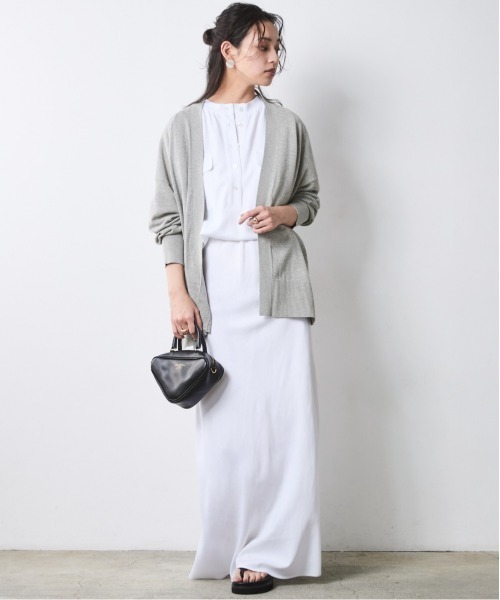 CHIC STYLE(シックスタイル)の「モダール綿ニットカーディガン<大きいサイズ有>シックスタイル(カーディガン/ボレロ・レディース・モカ/グレー/ブラック・5L~6L/3L~4L/M-LL)」の21枚目の写真