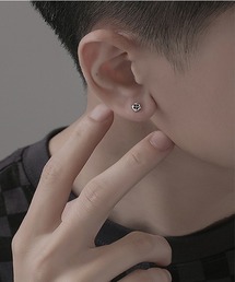 WARAIJOGO（ワライジョウゴ）の「EK565/ブラックストーンペアピアス/両耳用/メンズ(NEZ)（ピアス（両耳用））」