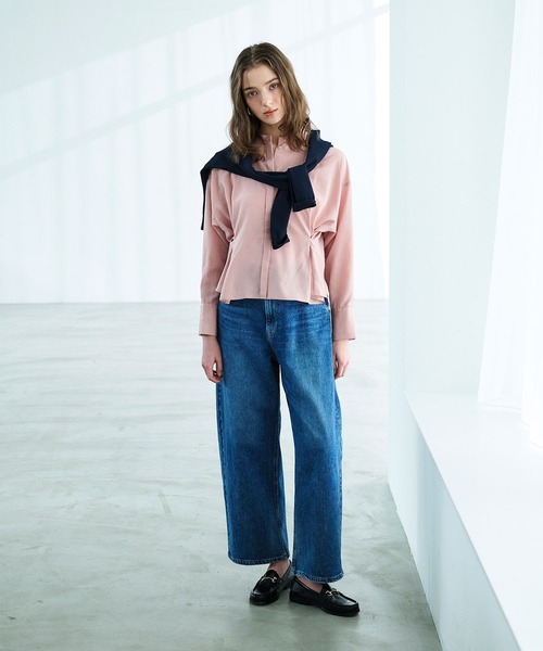 N.O.R.C（ノーク）の「ブライトローン撥水フォルムブラウス【AIRY MOTION】（シャツ/ブラウス・レディース・ホワイト/ピンク/ネイビー・フリー）」の11枚目の写真