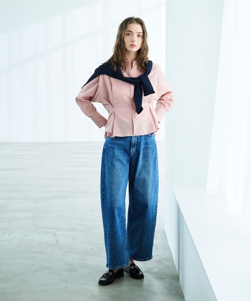 N.O.R.C（ノーク）の「ブライトローン撥水フォルムブラウス【AIRY MOTION】（シャツ/ブラウス・レディース・ホワイト/ピンク/ネイビー・フリー）」の12枚目の写真