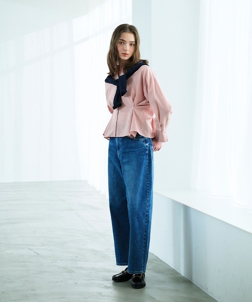 N.O.R.C（ノーク）の「ブライトローン撥水フォルムブラウス【AIRY MOTION】（シャツ/ブラウス・レディース・ホワイト/ピンク/ネイビー・フリー）」の13枚目の写真