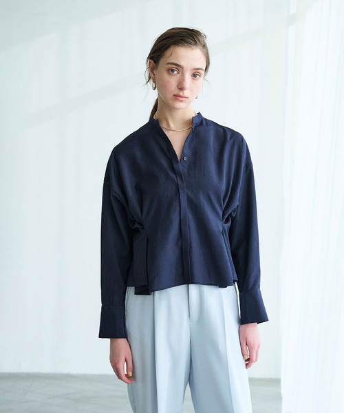 N.O.R.C（ノーク）の「ブライトローン撥水フォルムブラウス【AIRY MOTION】（シャツ/ブラウス・レディース・ホワイト/ピンク/ネイビー・フリー）」の17枚目の写真