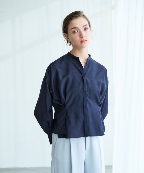 N.O.R.C（ノーク）の「ブライトローン撥水フォルムブラウス【AIRY MOTION】（シャツ/ブラウス・レディース・ホワイト/ピンク/ネイビー・フリー）」の20枚目の写真